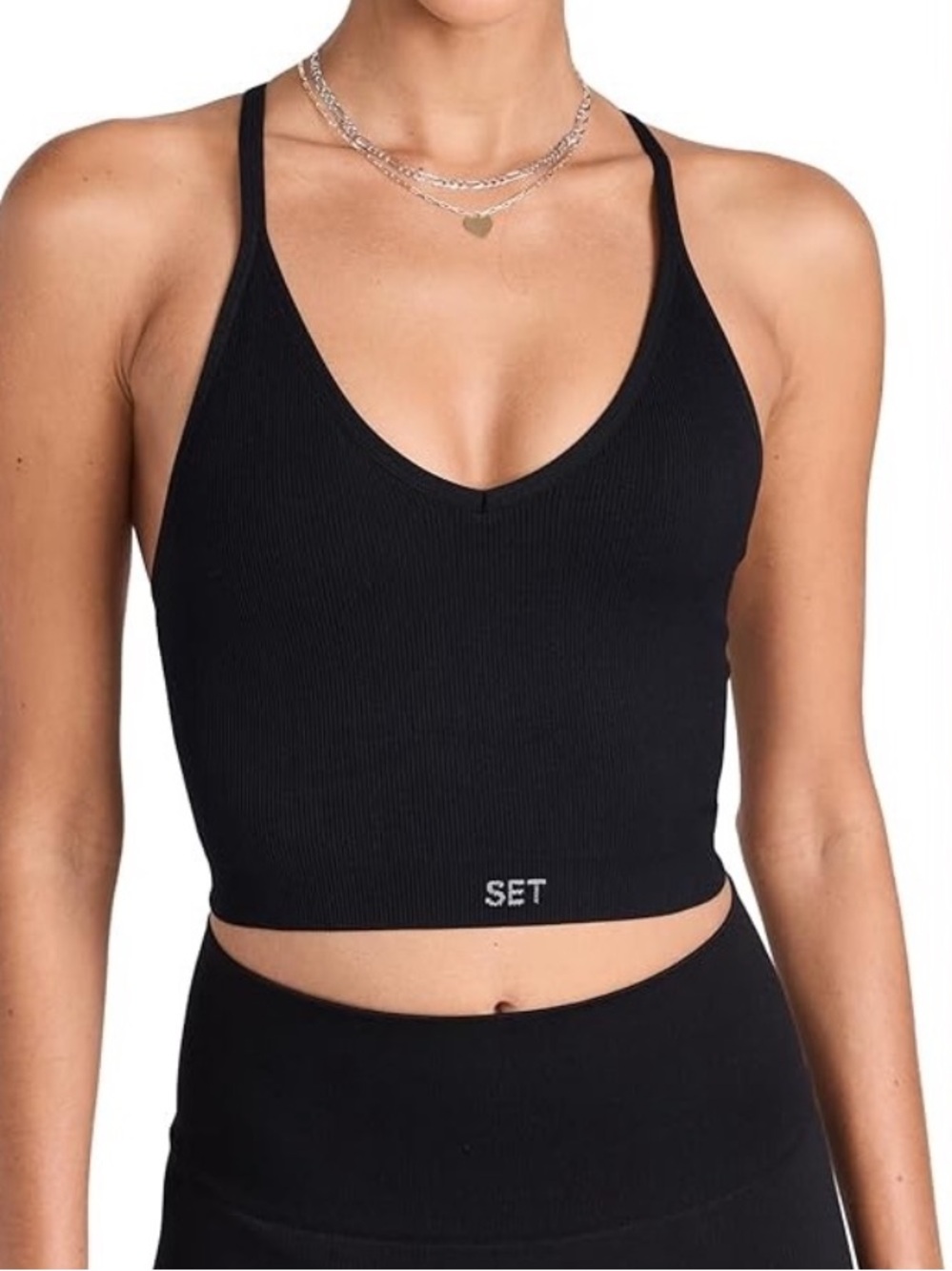 Set Active Sculptflex Ribbed V Neck Tank Bra